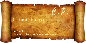 Czimer Petra névjegykártya